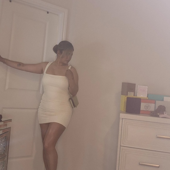 Oh Polly Chic Cream Mini Dress - Picture 5 of 5